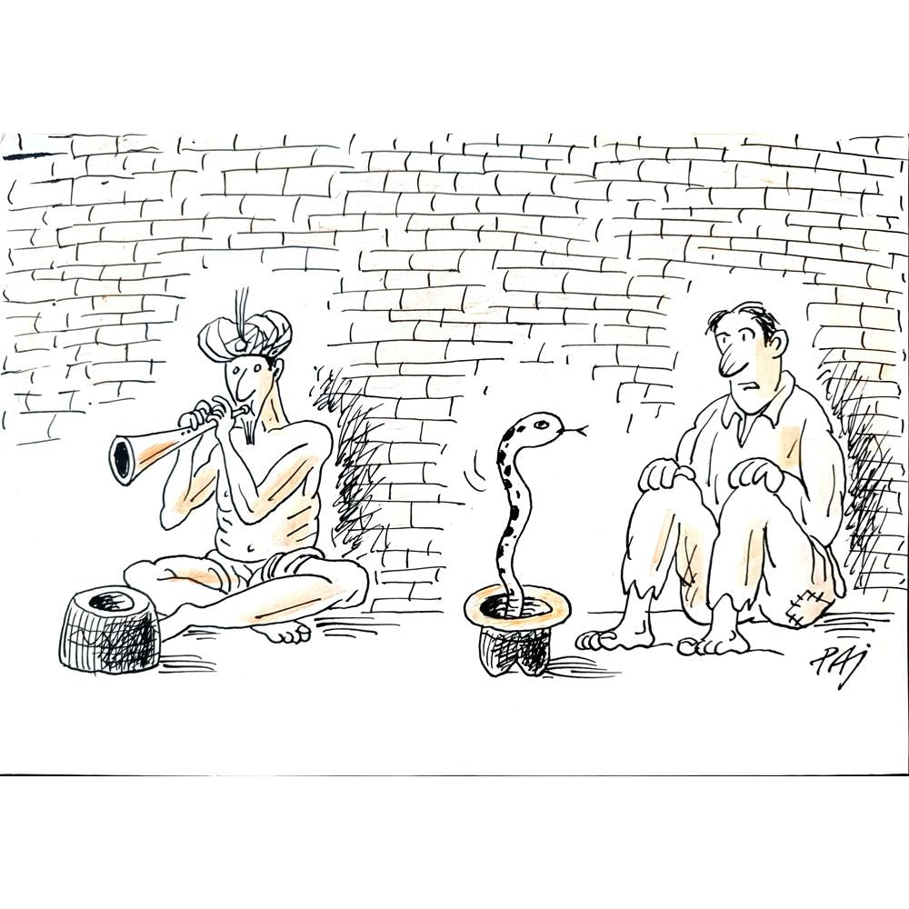 Julian Pena Pai 29x21cm Orijinal Karikatür BOD01714