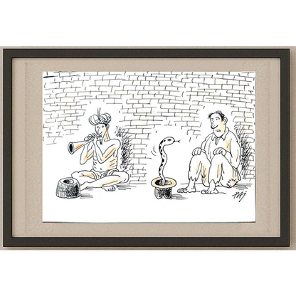 Julian Pena Pai 29x21cm Orijinal Karikatür BOD01714