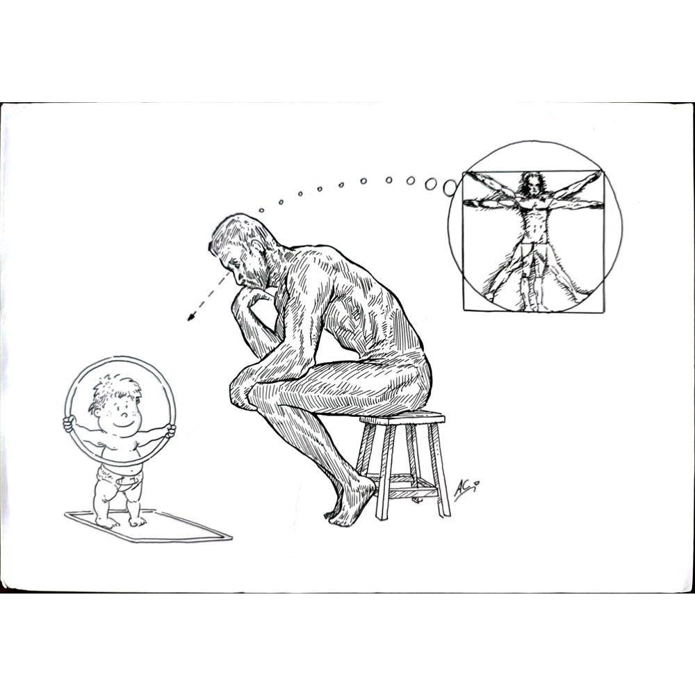 Afonso Carlos Fernandes 29x21cm Orijinal Karikatür BOD01716