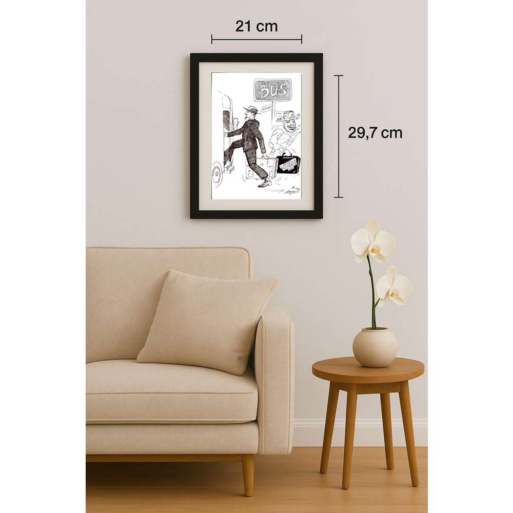 Julije Jelaska 29x21cm Orijinal Karikatür BOD01717