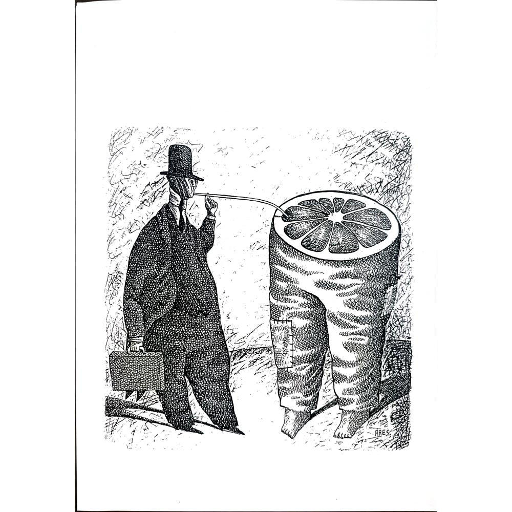 Ares 29x21cm Orijinal Karikatür BOD01718