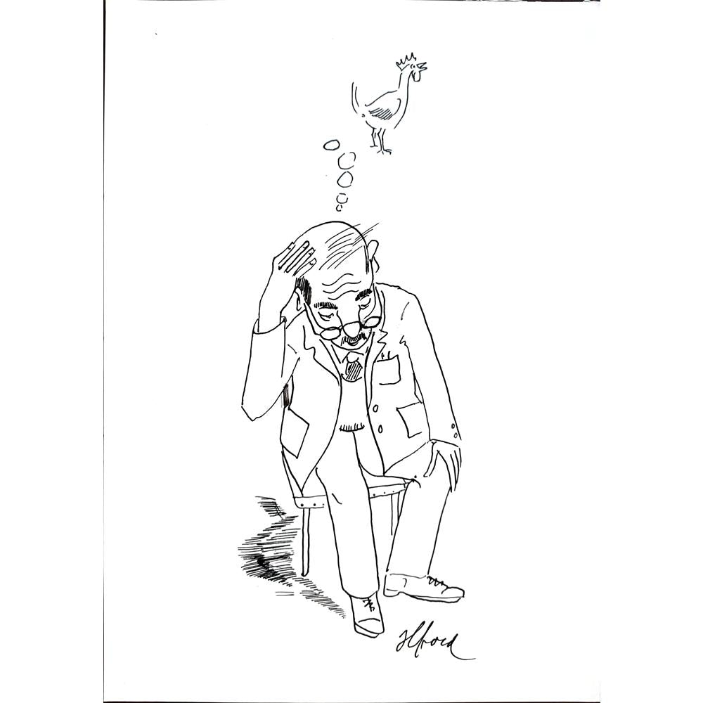 Vosters Richard Francis 29x21cm Orijinal Karikatür BOD01727