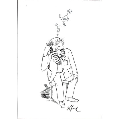 Vosters Richard Francis 29x21cm Orijinal Karikatür BOD01727