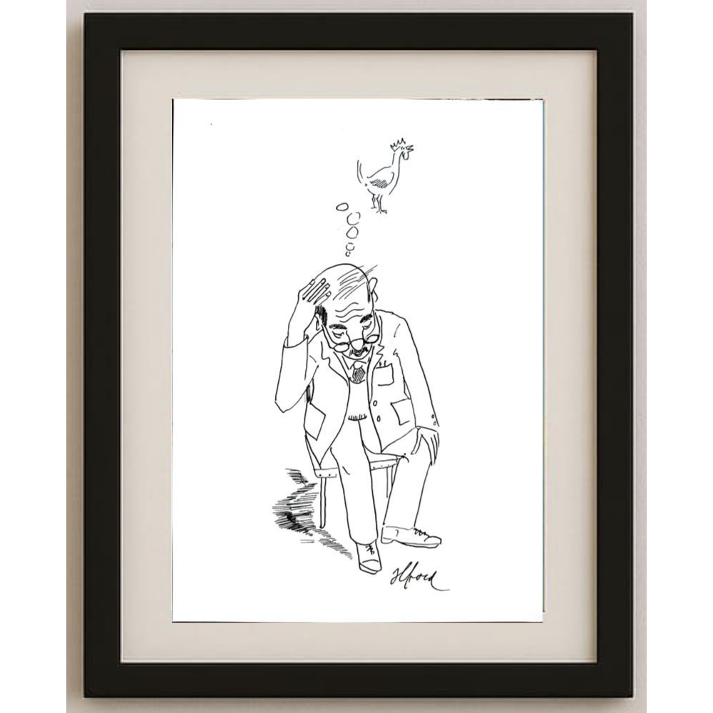 Vosters Richard Francis 29x21cm Orijinal Karikatür BOD01727