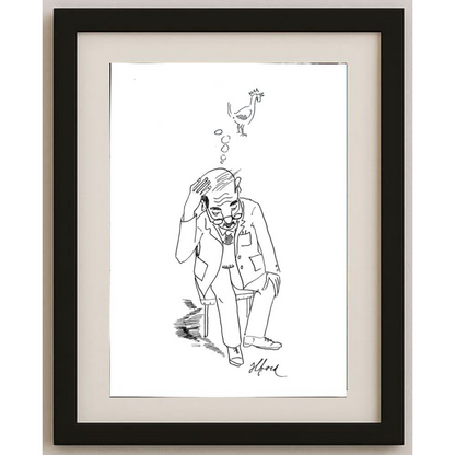 Vosters Richard Francis 29x21cm Orijinal Karikatür BOD01727