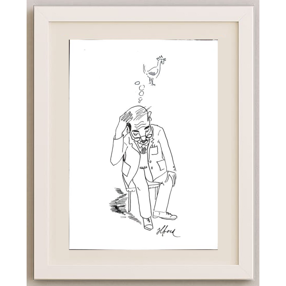 Vosters Richard Francis 29x21cm Orijinal Karikatür BOD01727