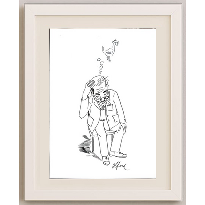 Vosters Richard Francis 29x21cm Orijinal Karikatür BOD01727