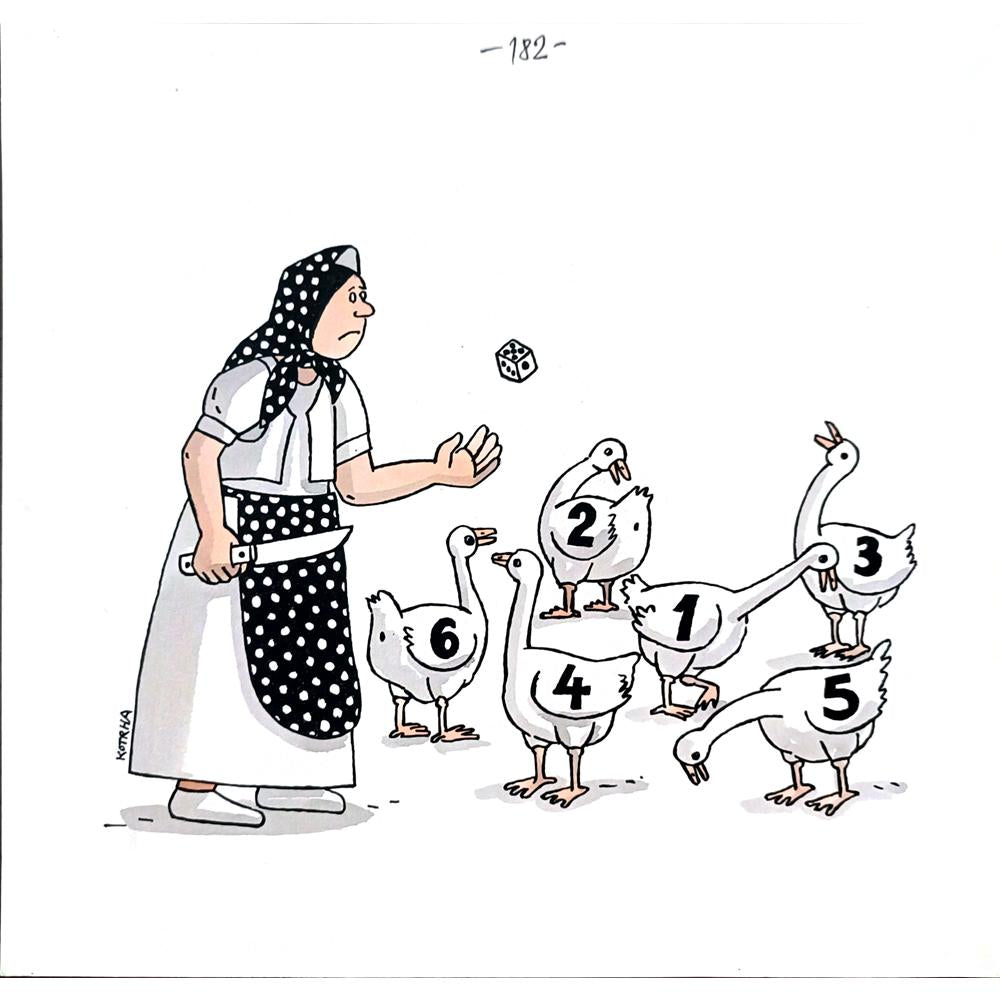 Lubomir Kotrha 21x21cm Orijinal Karikatür BOD01730