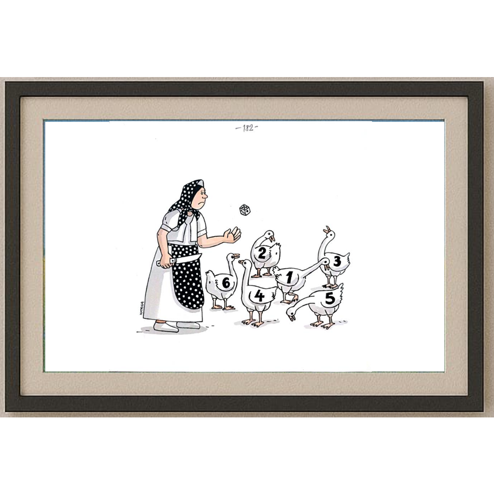 Lubomir Kotrha 21x21cm Orijinal Karikatür BOD01730