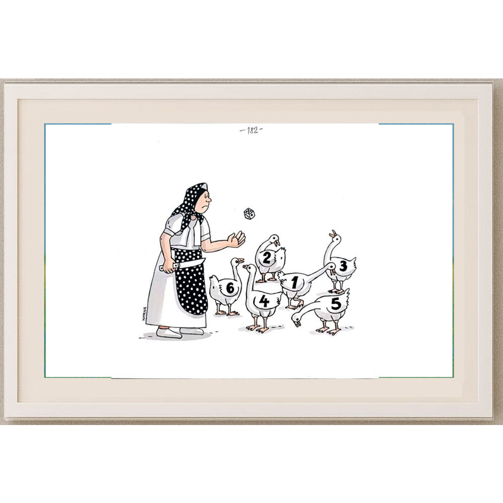 Lubomir Kotrha 21x21cm Orijinal Karikatür BOD01730
