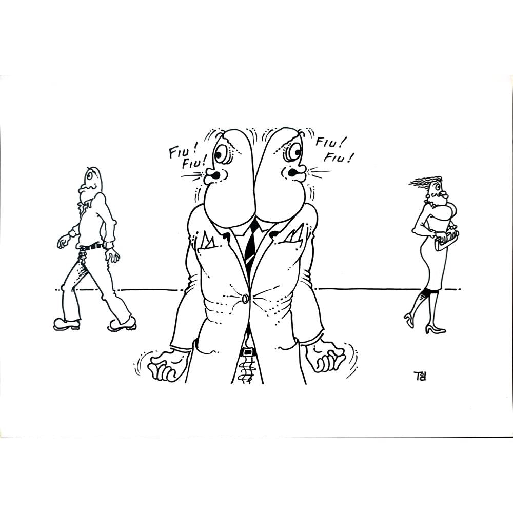 Tomislav Dusanic 29x21cm Orijinal Karikatür BOD01732