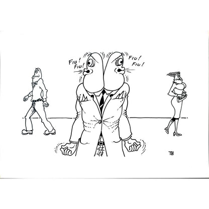 Tomislav Dusanic 29x21cm Orijinal Karikatür BOD01732
