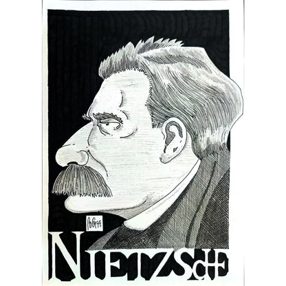Bozidar Vucelic 24x18cm Orijinal Karikatür BOD01733