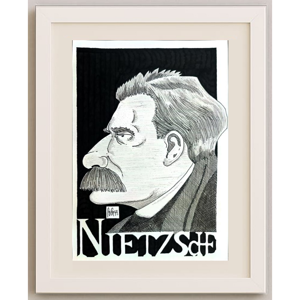 Bozidar Vucelic 24x18cm Orijinal Karikatür BOD01733