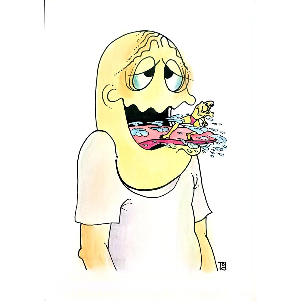 Tomislav Dusanic 29x21cm Orijinal Karikatür BOD01734