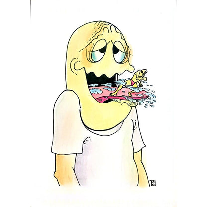 Tomislav Dusanic 29x21cm Orijinal Karikatür BOD01734