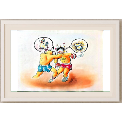 Hrvoje Bilic 43x30cm Orijinal Karikatür BOD01736