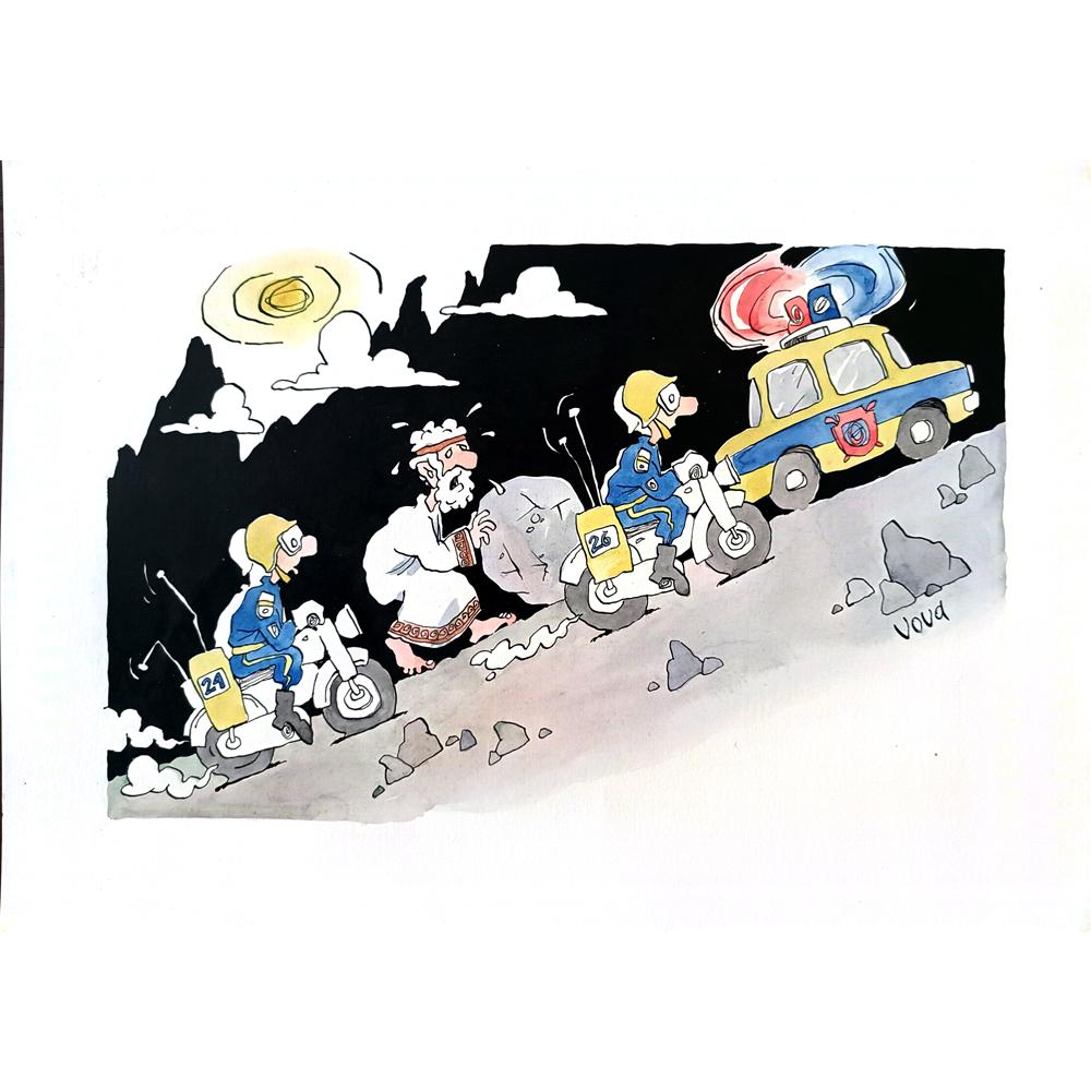 Vladimir İvanov 29x21cm Orijinal Karikatür BOD01737