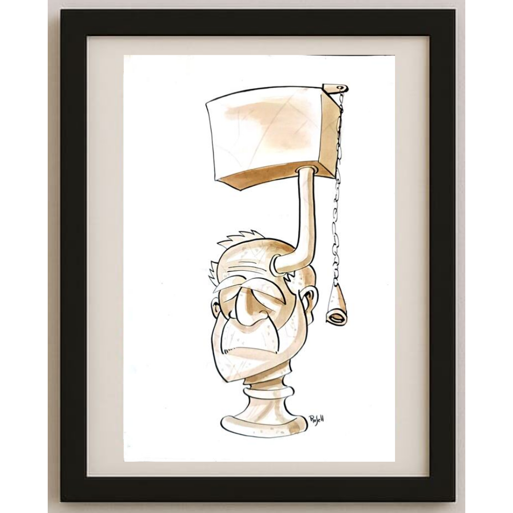 Daniel Rosell Montalban 29x21cm Orijinal Karikatür BOD01741
