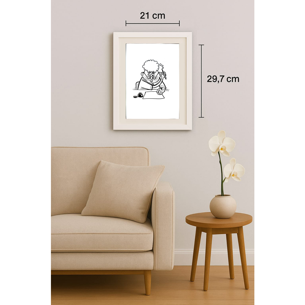 Francisco Juska Filho 29x21cm Orijinal Karikatür BOD01742