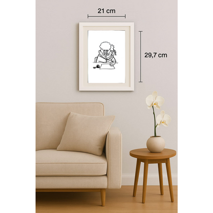 Francisco Juska Filho 29x21cm Orijinal Karikatür BOD01742