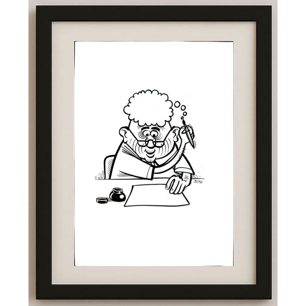Francisco Juska Filho 29x21cm Orijinal Karikatür BOD01742