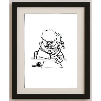 Francisco Juska Filho 29x21cm Orijinal Karikatür BOD01742