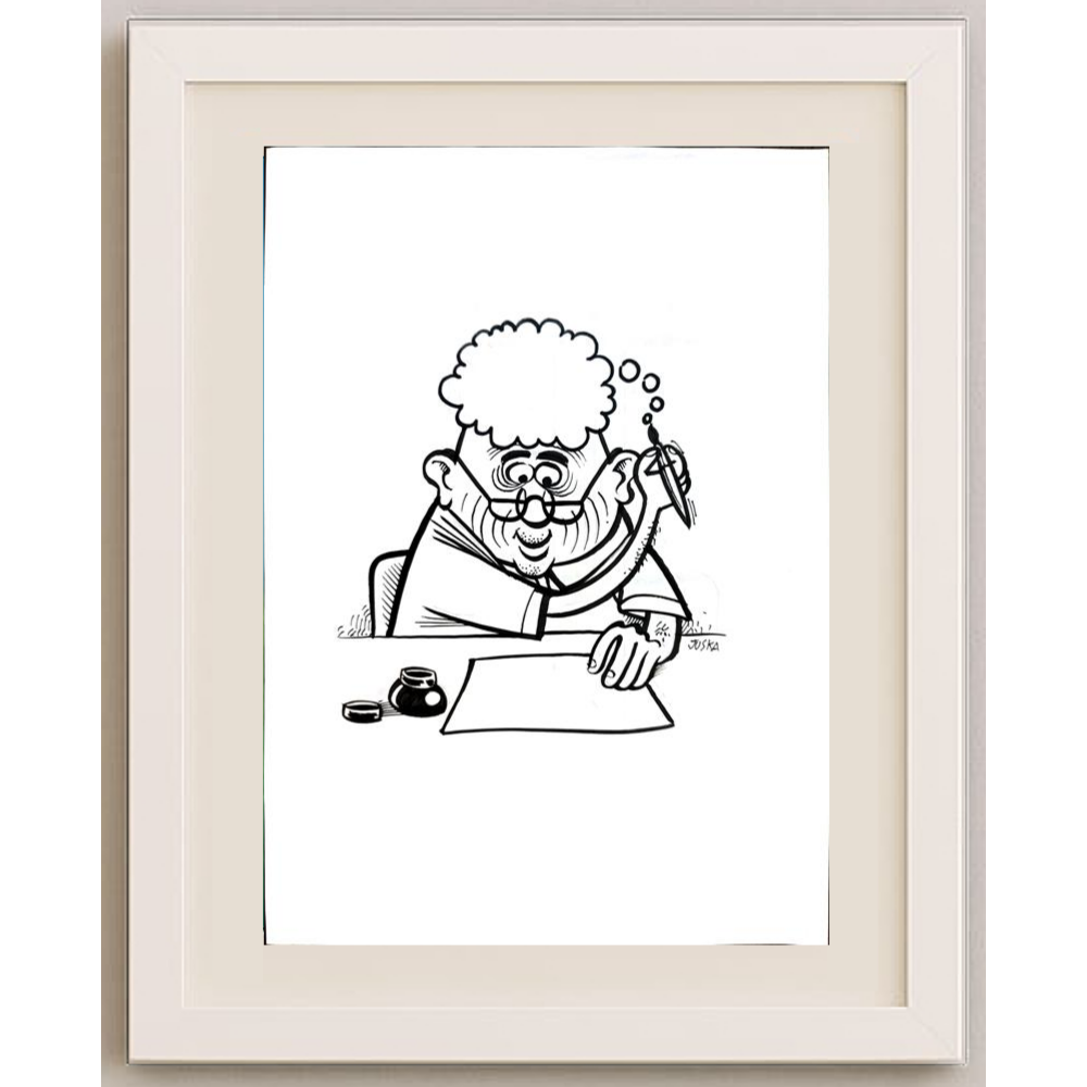 Francisco Juska Filho 29x21cm Orijinal Karikatür BOD01742