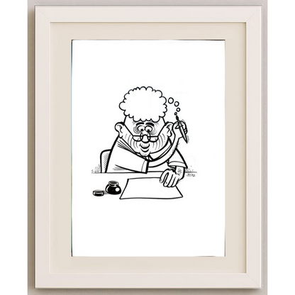 Francisco Juska Filho 29x21cm Orijinal Karikatür BOD01742