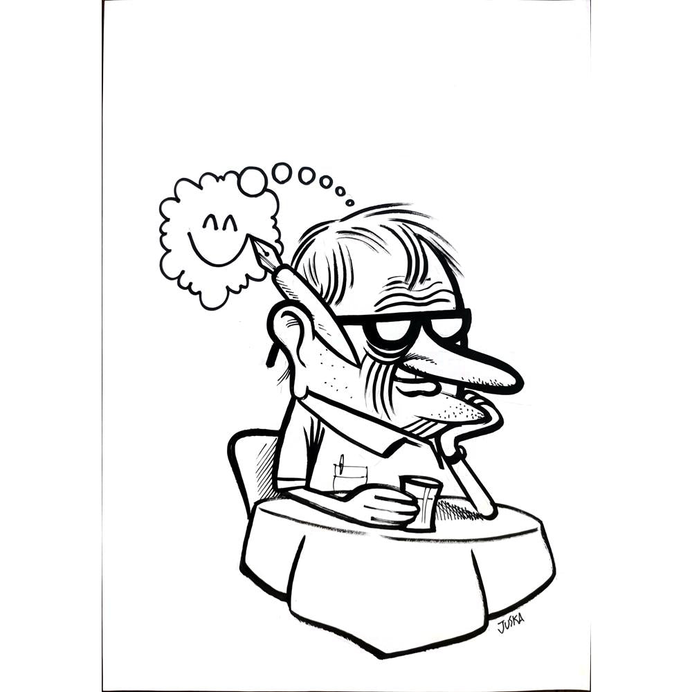 Francisco Juska Filho 29x21cm Orijinal Karikatür BOD01743
