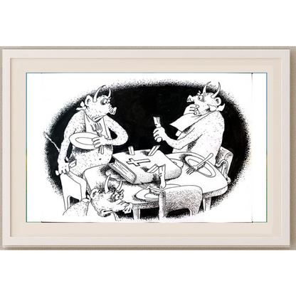 Anatoly Apchel 29x21cm Orijinal Karikatür BOD01745