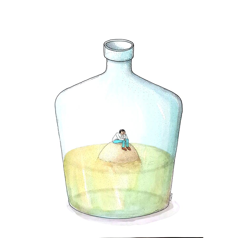 Ivan Kovacik 29x21cm Orijinal Karikatür BOD01752