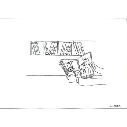 Stanko Zmazek 29x21cm Orijinal Karikatür BOD01757