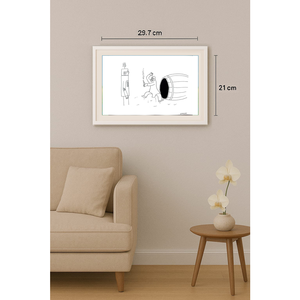 Stanko Zmazek 29x21cm Orijinal Karikatür BOD01759