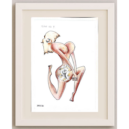 Tarek Seliem Mikhail 35x25cm Orijinal Karikatür BOD01766