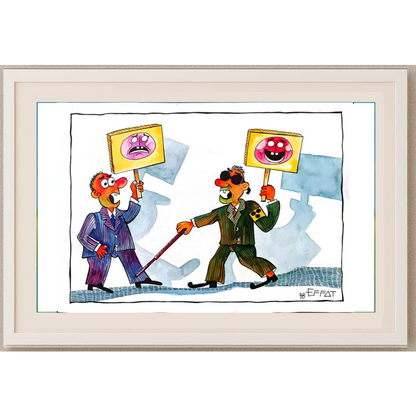 Mohammed Effat 35x25cm Orijinal Karikatür BOD01767
