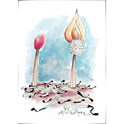 Gheorghita Ghinea Uriasu 21x15cm Orijinal Karikatür BOD01781