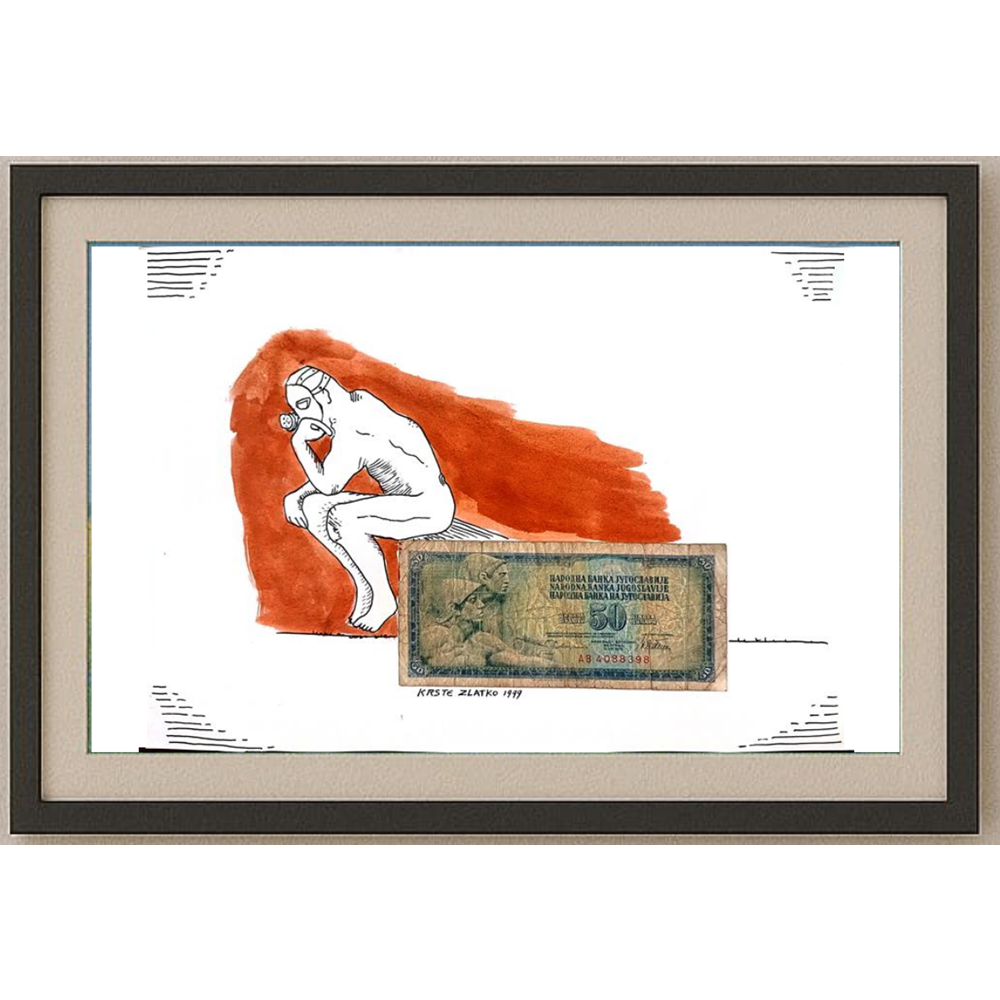 Zlatko Krstevski 30x23cm Orijinal Karikatür BOD01792