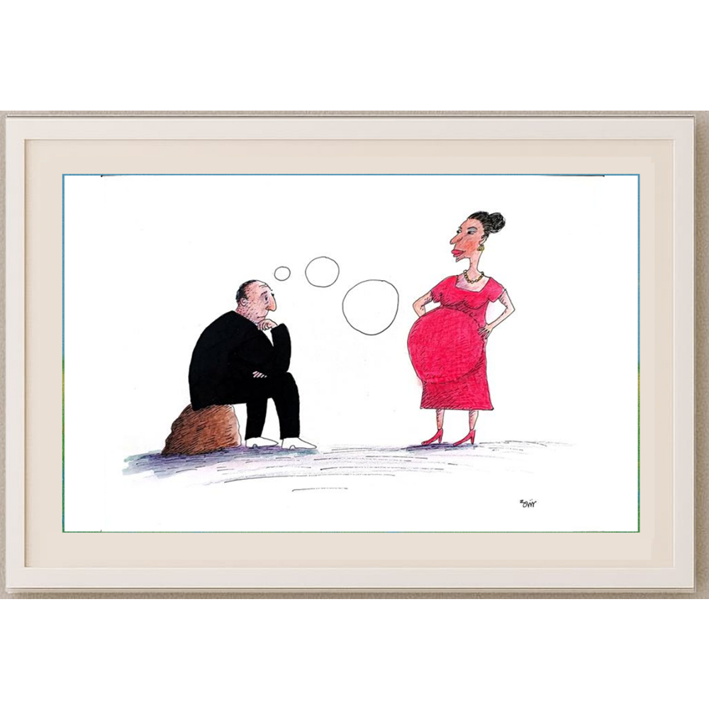 Masoud Ziaei Zardkhashosei 29x21cm Orijinal Karikatür BOD01798