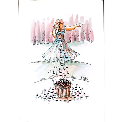 Winfried Besslich 29x21cm Orijinal Karikatür BOD01800