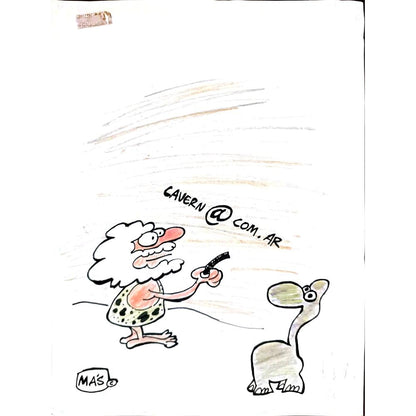 Sergio Mas 24x18cm Orijinal Karikatür BOD01801