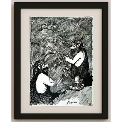 Slawomir Luczynski 29x21cm Orijinal Karikatür BOD01805