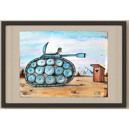 Cristian Topan 31x24cm Orijinal Karikatür BOD01807