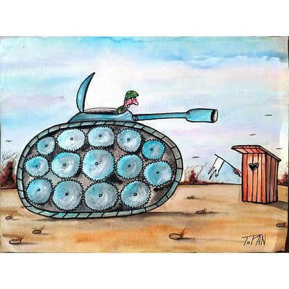 Cristian Topan 31x24cm Orijinal Karikatür BOD01807