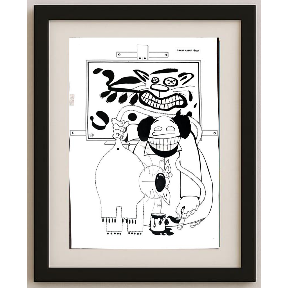 Davar Najafi 43x30cm Orijinal Karikatür BOD01809