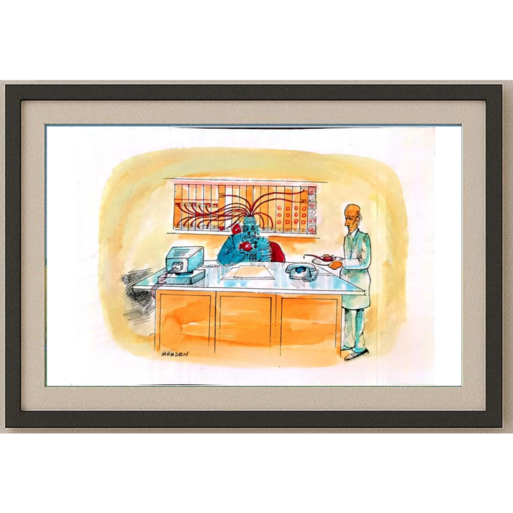 Mohsen Divandari 29x21cm Orijinal Karikatür BOD01810