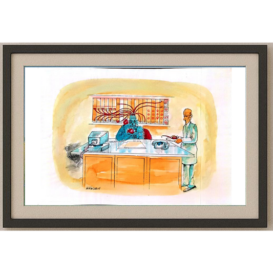 Mohsen Divandari 29x21cm Orijinal Karikatür BOD01810