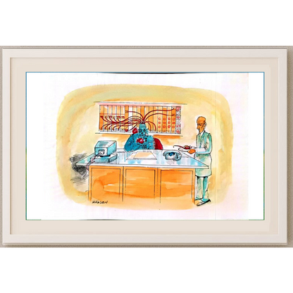 Mohsen Divandari 29x21cm Orijinal Karikatür BOD01810