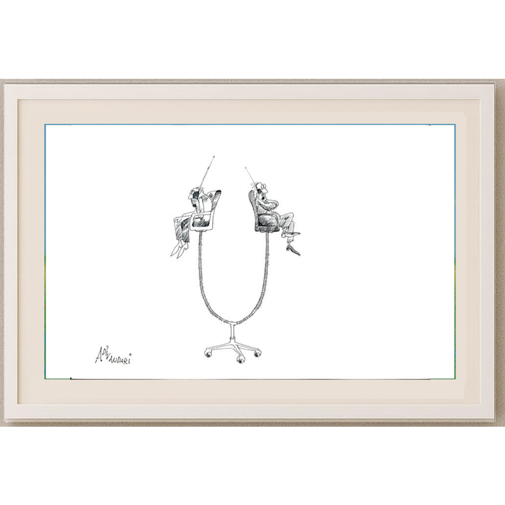 Ali Divandari 29x21cm Orijinal Karikatür BOD01811