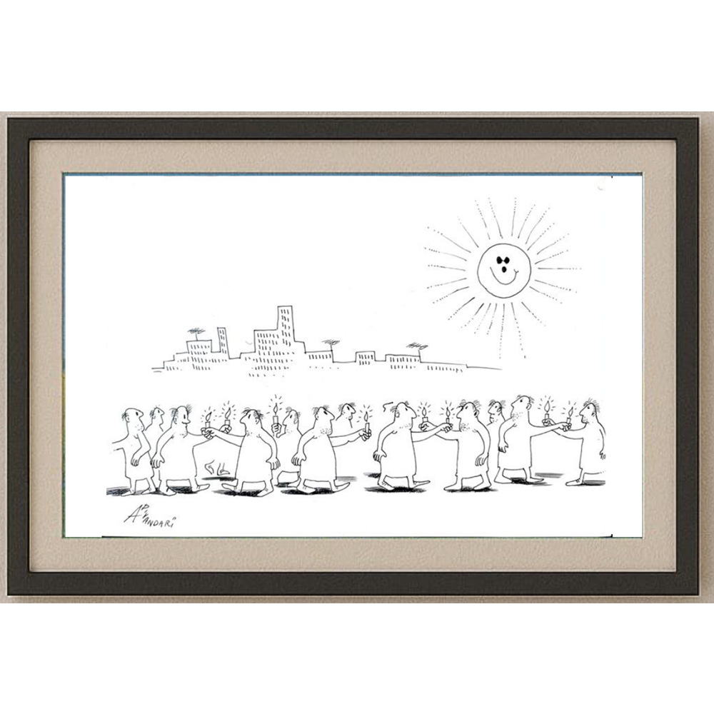 Ali Divandari 29x21cm Orijinal Karikatür BOD01812